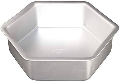 TPV® Hexagon Shape Aluminium Cake Mould Pan Tin For 250G Cake