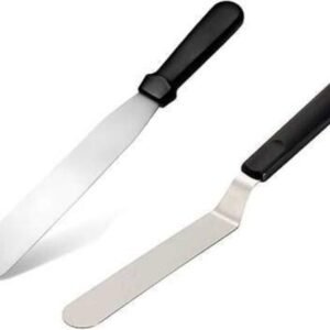 TPV® Cake Palette Knife | Steel Icing Spatula | Cake Knife | Cream Icing Frosting Spatula | Baking Kitchen Pastry Cake Decoration Tool. (6 Inch Straight And Bend)