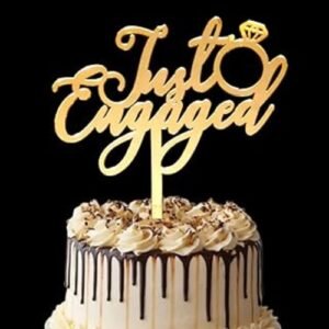 TPV® Just Engaged Acrylic Cake Topper