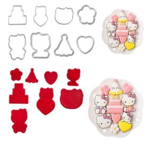 TPV® 8 Pcs Kitty Multi Cutters Fondant Tool Set