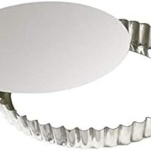 TPV® Large Aluminium Round Pie Dish Quiche Pans With Loose/Removable Bottom Plate, 10 Inch Diameter