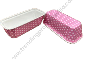 TPV® Bake  & Amp; Serve Paper Baking Mould Polka Dot Plum Cake Mould Light Pink 10 Pcs