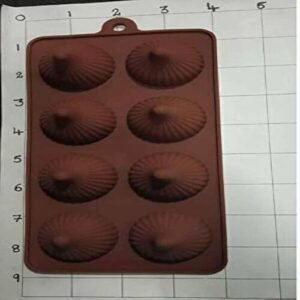 TPV® New Modak Shape 8 Cavity Chocolate Mould, Silicone Molds For Chocolate, Chocolate Silicone Moulds, Silicon Brown Chocolate Moulds For Ganesh Chaturthi Festivals