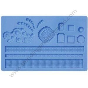 TPV® Macrame Desing Button And Rope Silicon Fondant And Gumpaste Mould Marzipan Mould