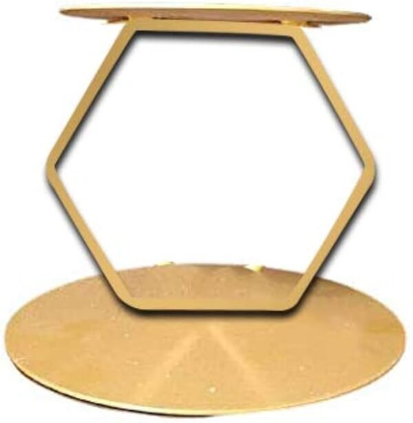 TPV® Metal Hexagon Shaped Cake Spacer For Tier Cake Decoration Spacer Or Cake Separator Floating Tier
