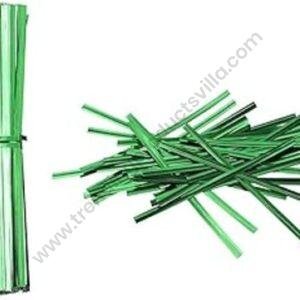 TPV® Metallic Twist Ties -Metallic Green