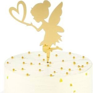 TPV® Mirror Acrylic Happy Birthday Cake Topper Little Fairies
