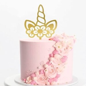 TPV® Mirror Acrylic Happy Birthday Cake Topper Unicorn