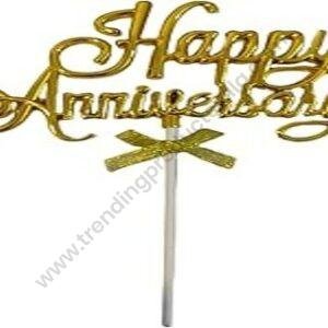 TPV® Mirror Finshing Acrylic Cake Topper Happy Anniversary