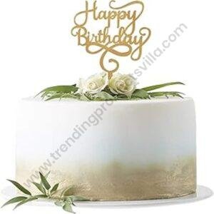 TPV® Mirror Finshing Acrylic Cake Topper Happy Birthday