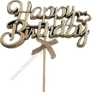 TPV® Mirror Shimmer Shining  Acrylic Cake Topper Happy Birthday