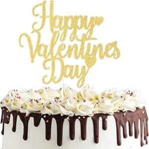 TPV® Mirror Shimmer Shining  Acrylic Cake Topper Happy Valentines Day