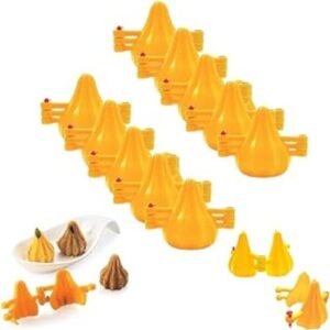 TPV® - Modak Sacha Sancha Modak Moulds For Kitchen, Plastic Mould - Multi Color Pack Of 10