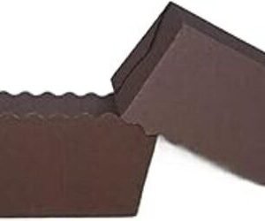 TPV® Mould Muffin Rectangle Shape Bake And Serve Tray Size: 5 X 5 X 4 Cm Brown (Pack Of 10 Pieces)