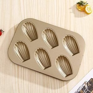 TPV® Non Stick 6 Cavity Golden Madeleine Mould (Heavy)