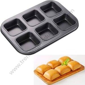 TPV® Non Stick 6 Cavity Square Muffin Mould