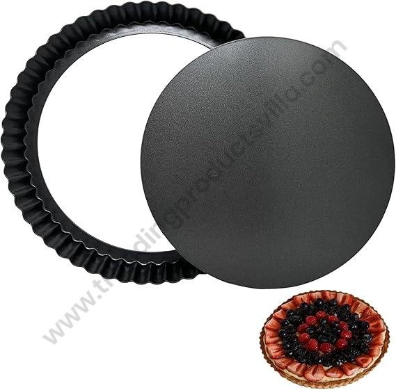 Non-Stick-Carbon-Steel-Pie-Dish-Tart-Quiche-Pizza-Cake-Pan-Removable-Loose-Bottom-23cm-Black.jpg