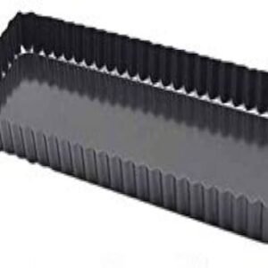 TPV® Non Stick Pie Dish Rectangle Loose Bottom 35Cm X 10 Cm X2.5 Cm