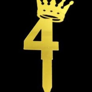 TPV® Number 4 Acrylic Shiny Cake Topper Decorations