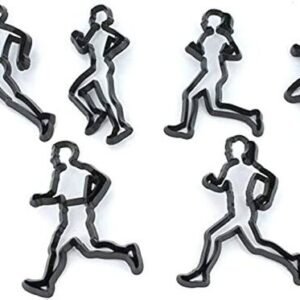 TPV® Patchwork Cutters Running Silhouette Set Patchwork Cookie Cutter Plastic Sugarcraft Cake Decorating Tools
