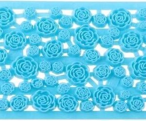 TPV® Plastic Flower Design Fondant Cake Side Embosser Quilt Biscuit Mould Cookie Cutter For Cake/Cupcake Decoration