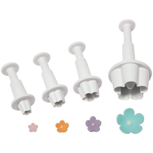 TPV® Plunger Cutters, Flower Blossom, 4Pc In 1Pack