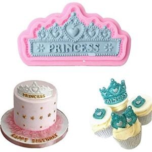 TPV® Princess Crown Shape Silicone Cake Mold,Chocolate Jelly Baking Mould Sugar Craft Tools Fondant Cake Decorating Tools