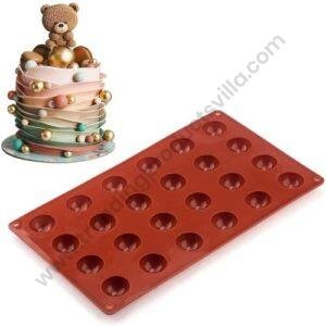 TPV® Semi Sphere Round Dome Silicone 24 Cavity Fondant Mold, Bombe Teacake Baking Pan For Cake Decoration, Chocolate Candy Gummy Mousse Jelly Pudding Ice Cube Tray