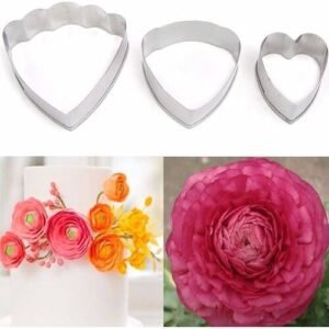 TPV® Ranunculus Flower Petal Cutter Set, Fondant, Accessories, Best Fondant Cutters, Best Fondant Icing