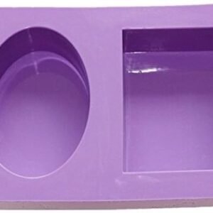 TPV® 2 Cavity Rectangle And Oval Silicone Moulds For Soaps And Chocolate Jelly Desserts?Mould