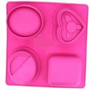 TPV® Rose Heart Flowers Bunch Cartoon Shape Designer 4 Cavity Different Shapes Soap Making Heavy Wt Silicone Mould Apx 90Gms