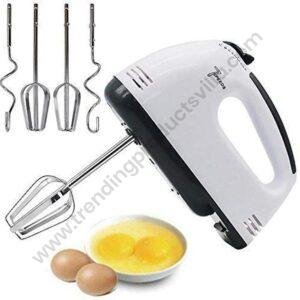 TPV® Scarlett 7-Speed Lightweight Hand Mixer With Chrome Beater + Dough Hook