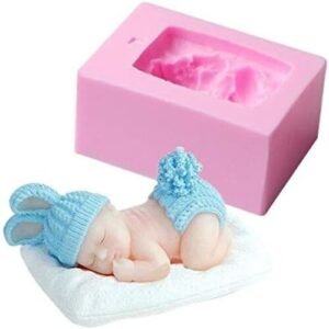 TPV® Sleeping Baby Silicone Molds Chocolate Candy Mold Soap Mold Baby Shower Birthday Party Cake Decoration