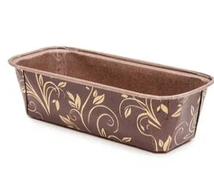 TPV® Bake  & Amp; Serve Paper Baking Mould Brown Square Design Plum Cake Mold 10 Pcs