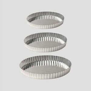 TPV® Set Of 3 Pcs (8" 9" 10") Almunium Pie Dish Quiche Pan Tart Mould With Removable Bottom For Baking In Otg Oven