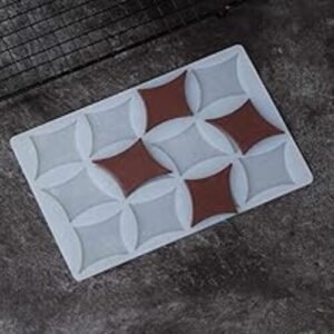 TPV® Silicon 12 In 1Rhombus Shape Chocolate Garnishing Mould Cake Insert Decoration Mould