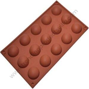 TPV® Silicon 15 Cavity Half Ball Mould Shape Muffin Cupcake Mould