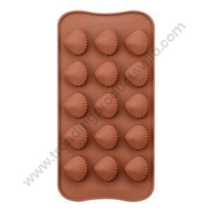 TPV® Silicon 15 Cavity Sea Shell Brown Chocolate Mould, Ice Mould, Chocolate Decorating Mould