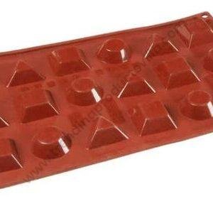 TPV® Silicon 18 Cavity Circles Squares Triangles Shape Muffin Cupcake Mould