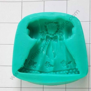 TPV® Silicon 1Pcs Baby Frock, Shower Shape Fondant Clay Marzipan TPV® Mould