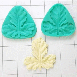 TPV® Silicon 1Pcs Small Veiners Leaf Shape And Flowers Design Fondant Clay Marzipan TPV® Mould