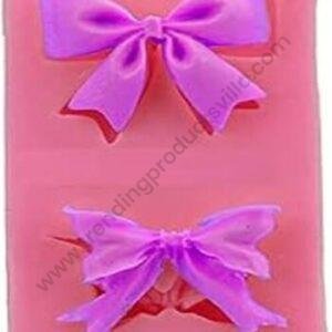 TPV® Silicon 2 Cavity Bows Silicone Fondant Mould Marzipan Mould