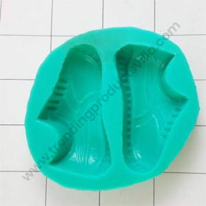 TPV® Silicon 2Pcs Shoes Shape Fondant Clay Marzipan TPV® Mould