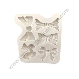 TPV® Silicon 5 Cavity Bows Silicone Fondant Mould Marzipan Mould