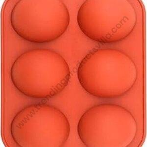 TPV® Silicon 6 Cavity Half Sphere Ball Shape Muffin Cupcake Mould
