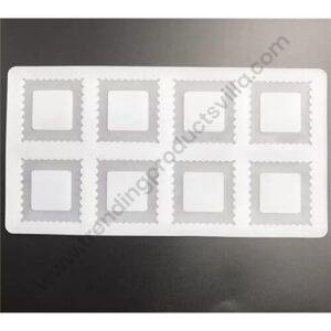 TPV® Silicon 8 In 1 Hollow Square Shape Chocolate Garnishing Mould Cake Insert Decoration Mould