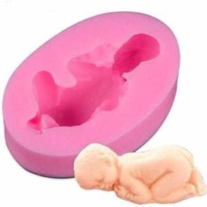 TPV® Silicon Sleeping Baby New Fondant Sugar Paste Mould Clay Mould Marzipan Mould