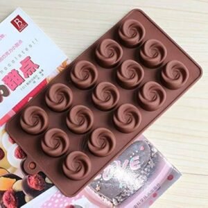 TPV® Silicone 15 Cavity Bell Rain Umbrella Chocolate Mould