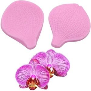 TPV® Silicone 2 Cavity Lily Rose Iris Flower Fondant Marzipan Mould