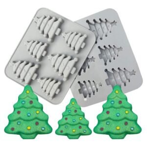 TPV® Silicone 6 Cavity Christmas Tree Chocolate Mould